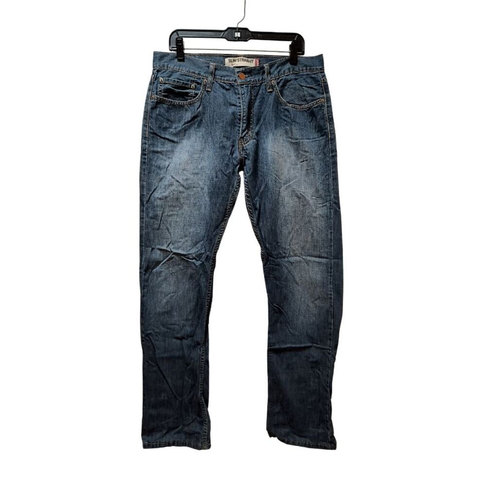 Levi’s 514 Slim Straight Jeans Men’s 34x34 Blue Denim *READ*